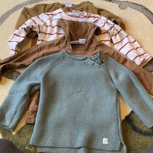 Zara long sleeve shirts, sweater and pant